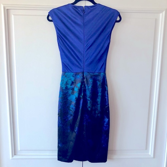 *NWT* Cobalt Draped-Front Floral-Print Sleeveless Dress - Made in Canada - XXS - Picture 2 of 16